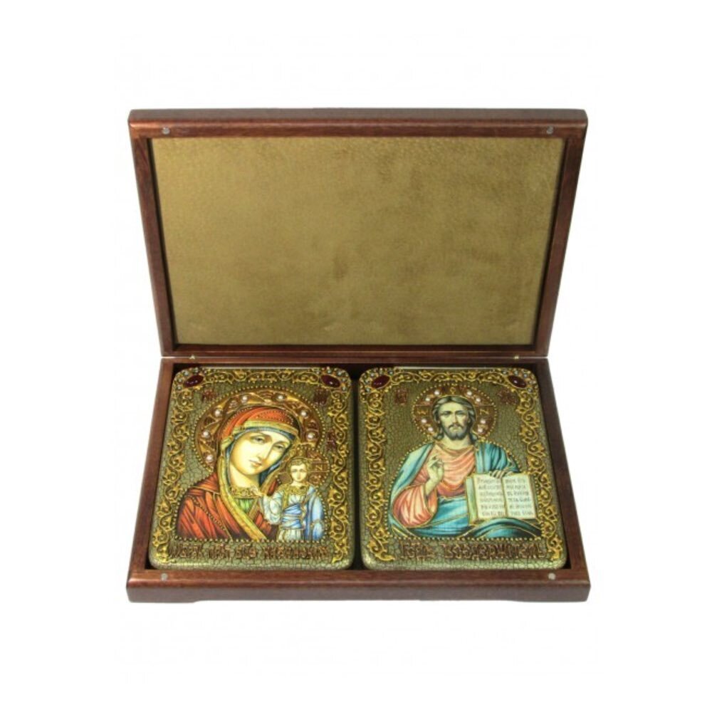 Купить Икона "Венчальная пара Казанская и Вседержитель" (20921)