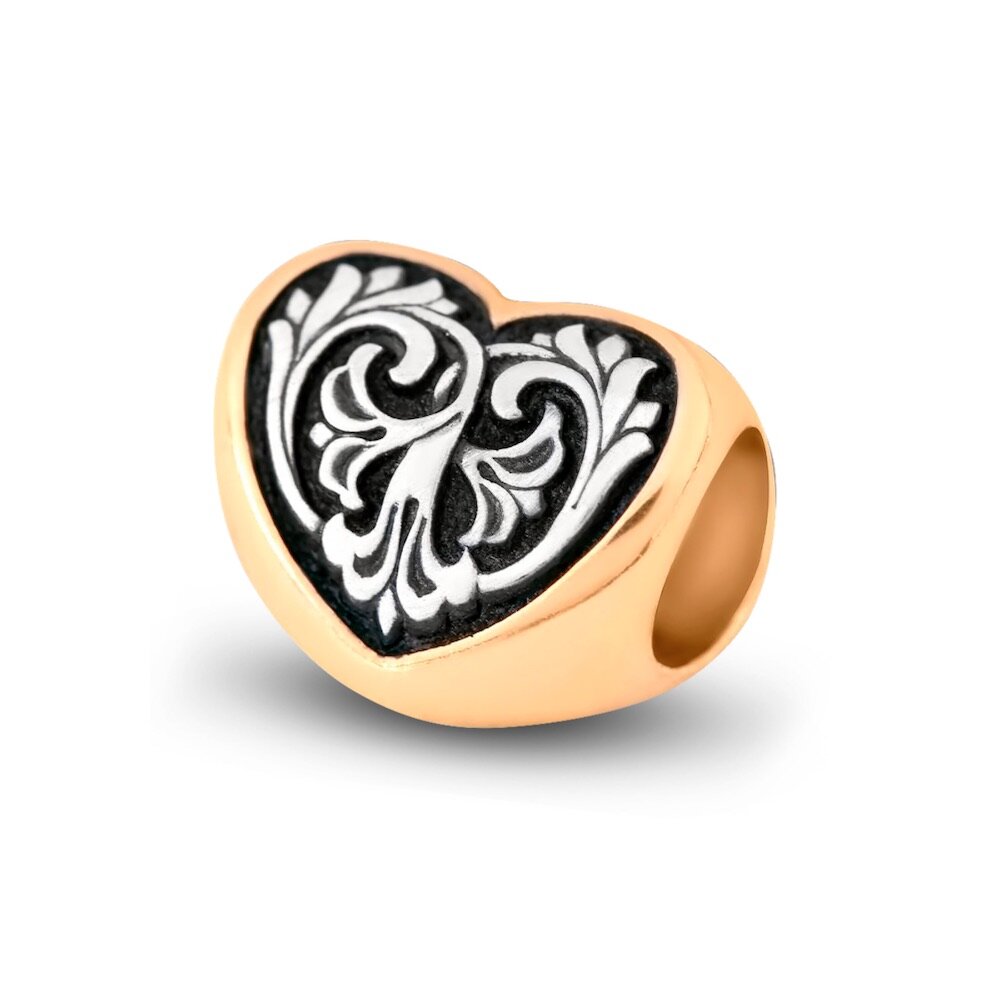 Купить Бусина из серебра "Сердце" (59244)
