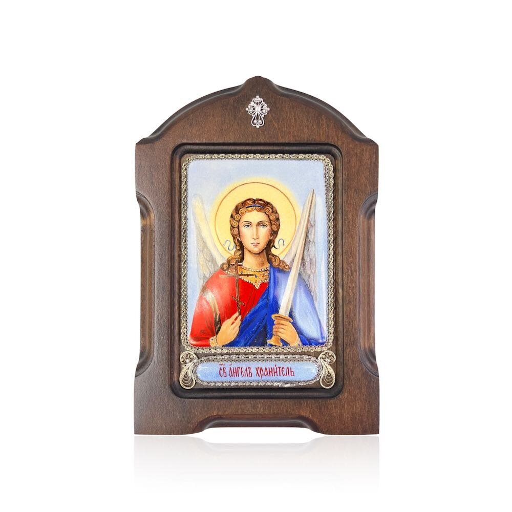 Купить Икона "Ангел Хранитель" эмаль финифть (20208)