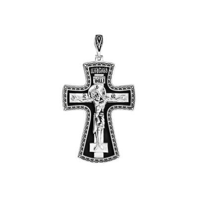 картинка Крест из серебра "Божия Матерь Неупиваемая Чаша" (42688) 