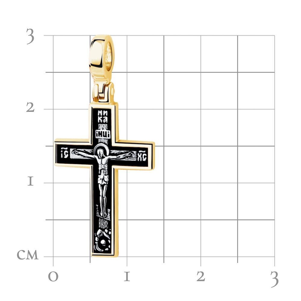 Купить Крест из серебра "Да воскреснет Бог" (42726)