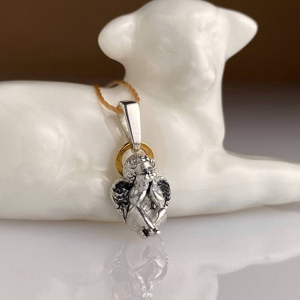 Купить Подвеска из серебра "Ангелок" (52589)