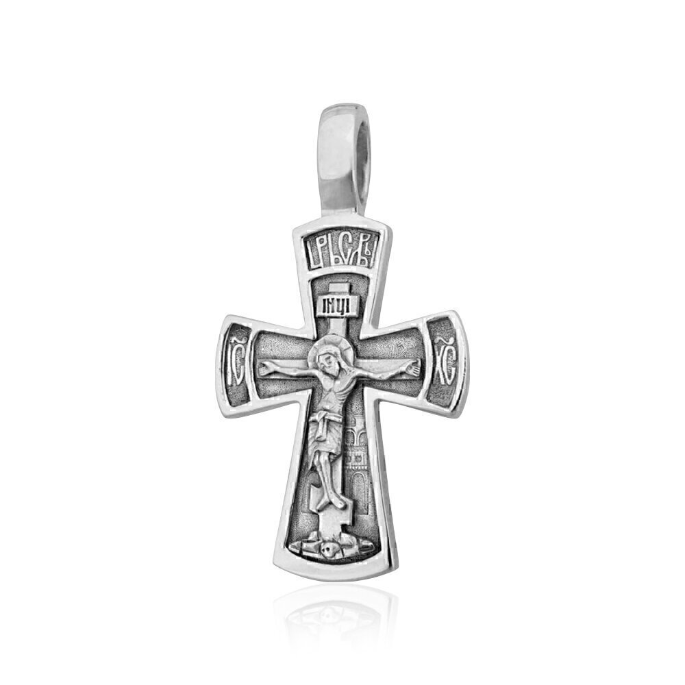 Купить Крест из серебра "Благодарение" (2507)