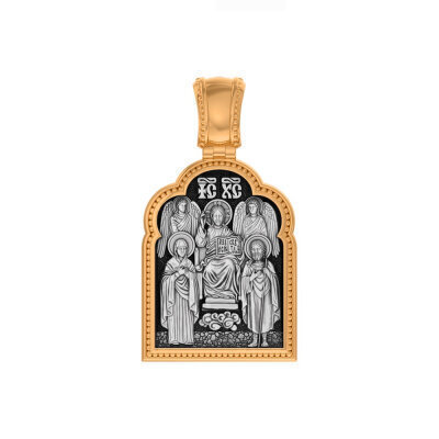 картинка Образ из серебра "Господь Вседержитель" (59288) 