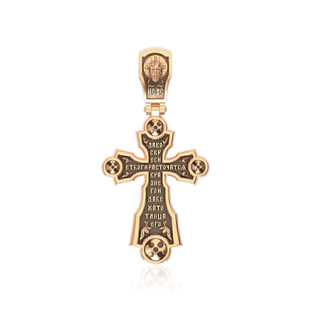 Купить Крест из красного золота "Божия Матерь Покрова" (2153)