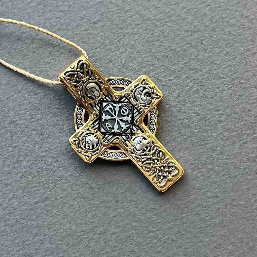 Купить Крест из серебра "Хризма" (42850)