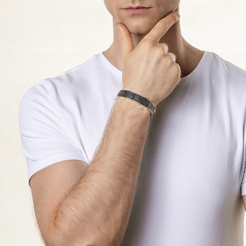 Купить Браслет литой из серебра "Псалом 90" (12059)