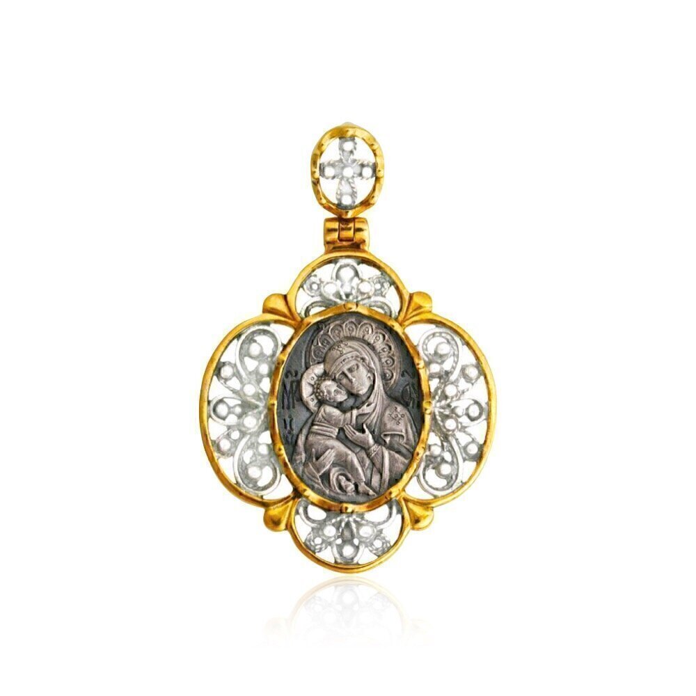 Купить Образ из серебра "Божия Матерь Владимирская" (3501)