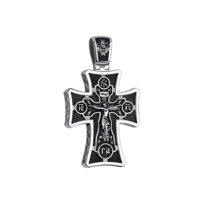 картинка Крест из дерева граб и серебра (42664) 