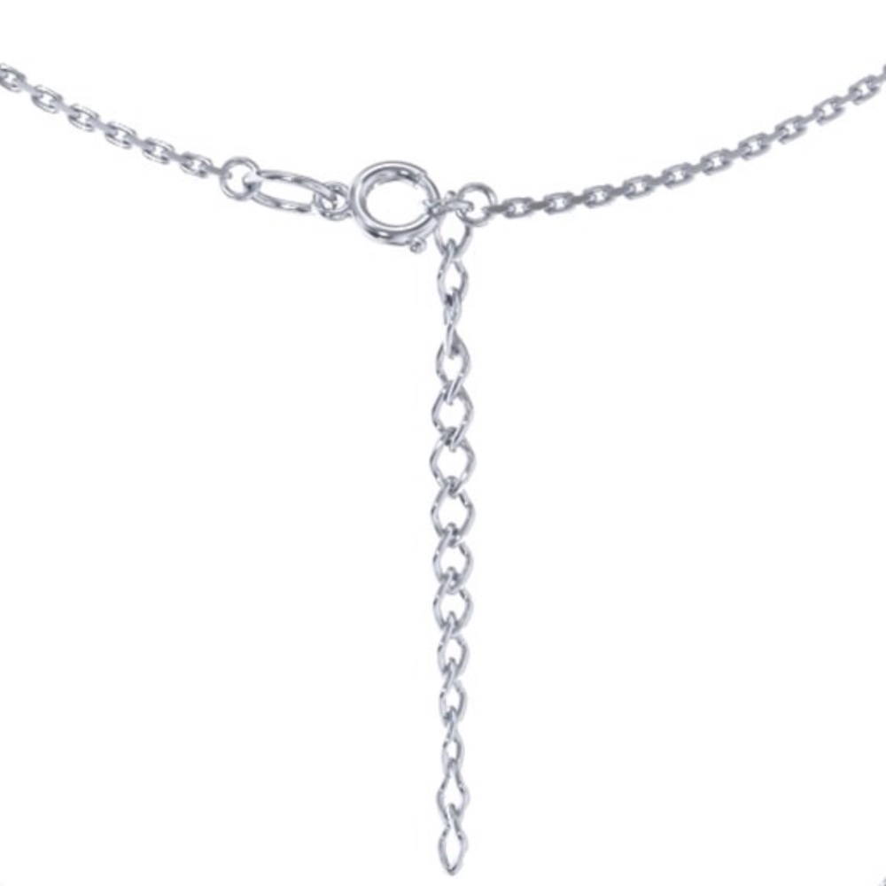 Купить Колье из серебра "Сердце" с кварцем (92475)
