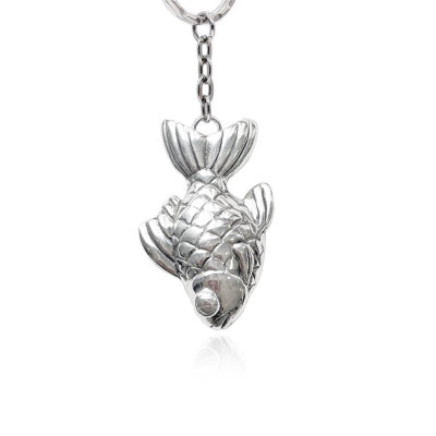 картинка Брелок из серебра "Золотая рыбка" (81023) 