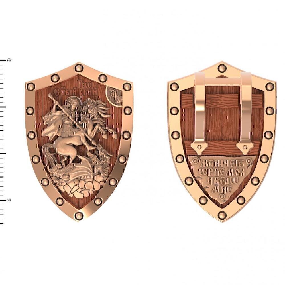 Купить Образ из красного золота "Святой Георгий Победоносец" (30592)