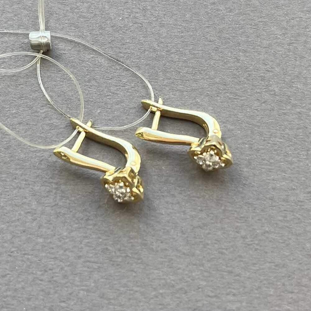 Купить Серьги из желтого золота с бриллиантами (71017)