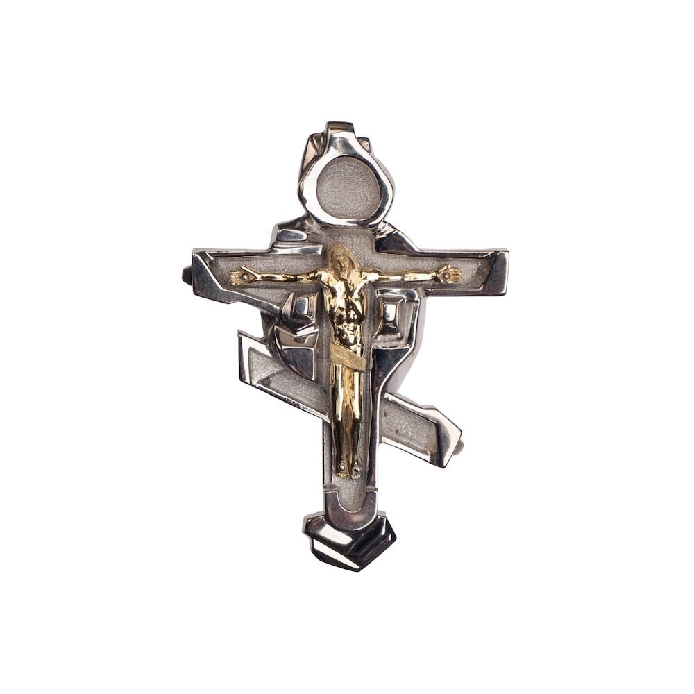 Купить Крест из серебра "Сердце Христа" (42453)