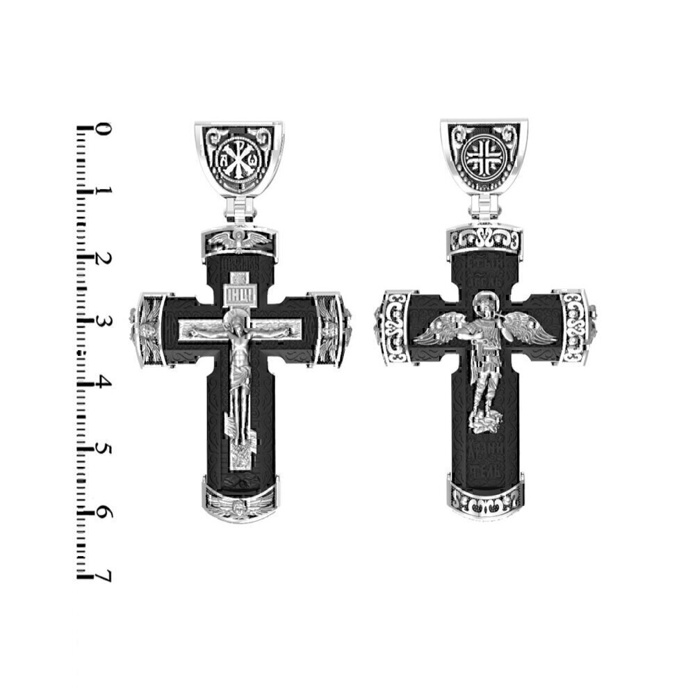 Купить Крест из белого золота "Ангел Хранитель" (2253)