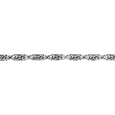 картинка Цепь литая из серебра с узором (92348) 