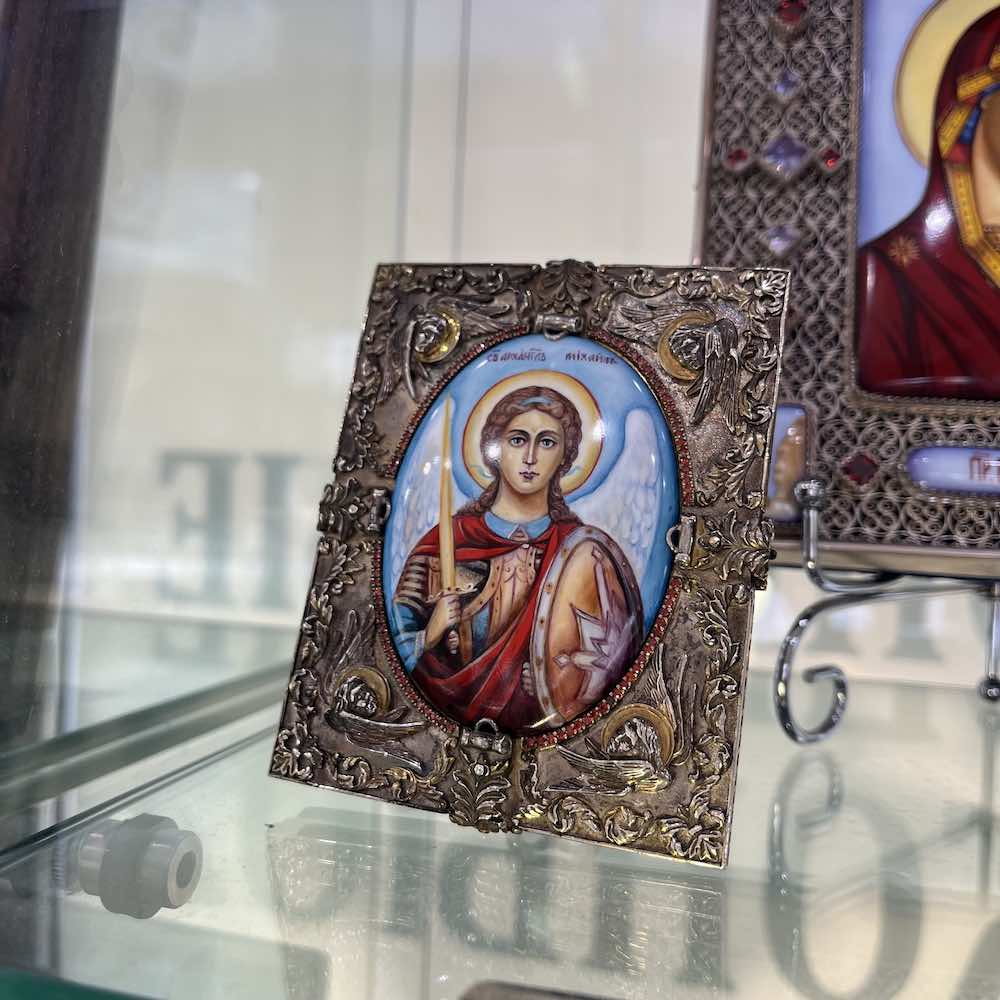 Купить Икона "Архангел Михаил" эмаль финифть (20162)