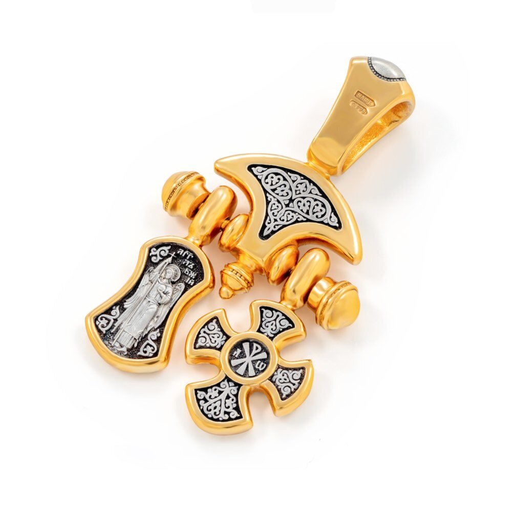 Купить Подвеска из серебра "Распятие. Божия Матерь Валаамская" (59342)