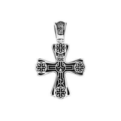 картинка Крест из серебра с узором (42760) 
