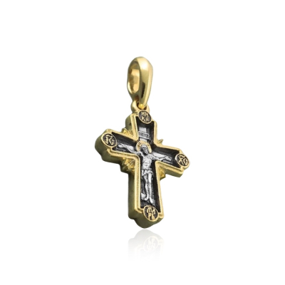 картинка Крест из серебра "Божия Матерь Семистрельная" (42094) 