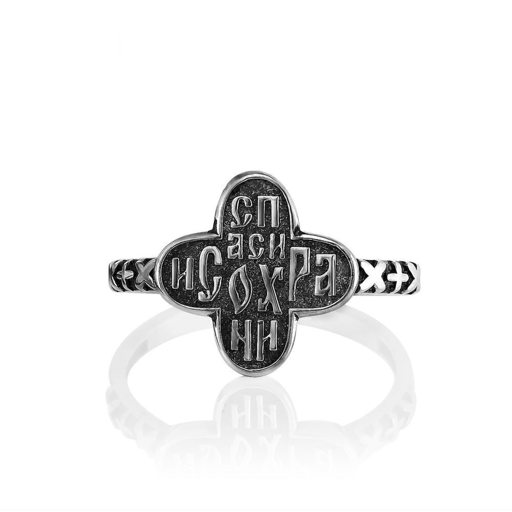 Купить Кольцо из серебра "Спаси и Сохрани" (32351)