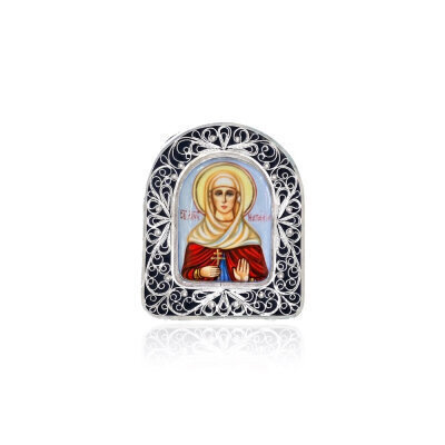 картинка Икона "Святая Наталия" эмаль финифть (20181) 