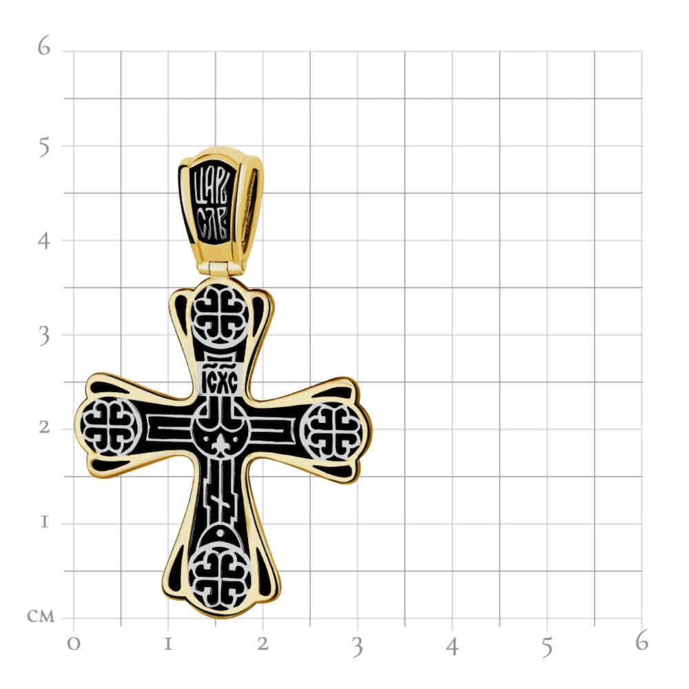 Купить Крест из серебра с узором (42761)