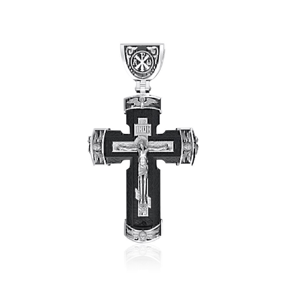 Купить Крест из белого золота "Ангел Хранитель" (22533)