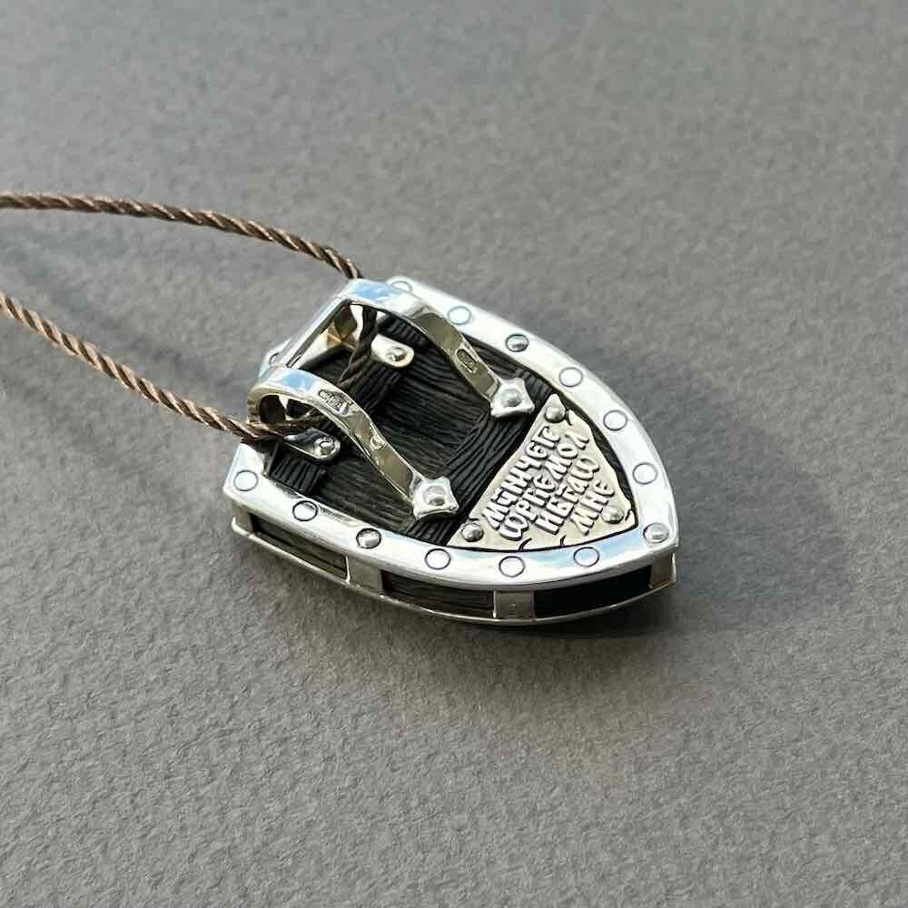 Купить Образ из белого золота "Святой Георгий Победоносец" (51004)