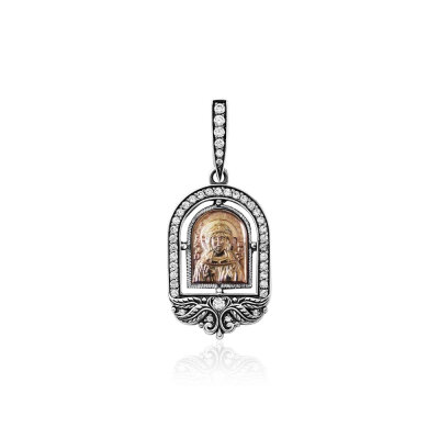 картинка Образ из серебра "Святая Вера" с цирконом (52613) 
