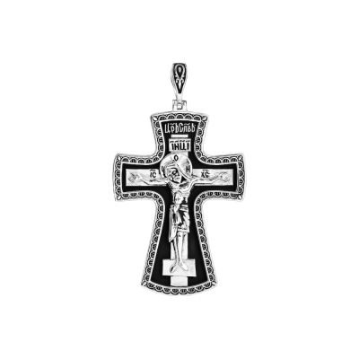 картинка Крест из серебра "Божия Матерь Неупиваемая Чаша" (42688) 
