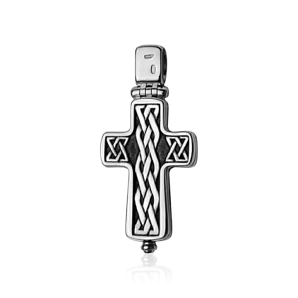 Купить Крест из серебра "Крест-мощевик" (25402)