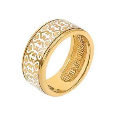 картинка Кольцо из серебра "Ангел Хранитель" с эмалью (32192) 