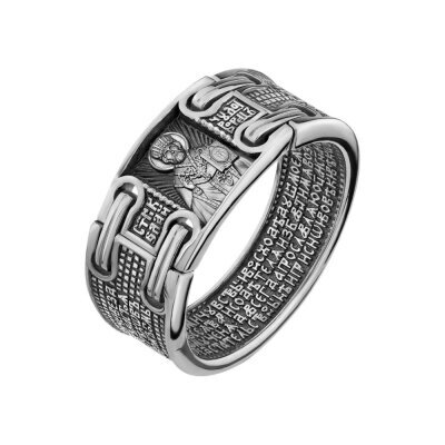 картинка Кольцо из серебра "Святой Николай Чудотворец" (32355) 