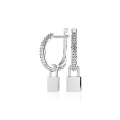 картинка Серьги из серебра "Замочки" (72071) 