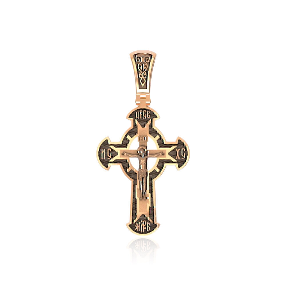Купить Крест из красного золота "Распятие Христово" (21550)