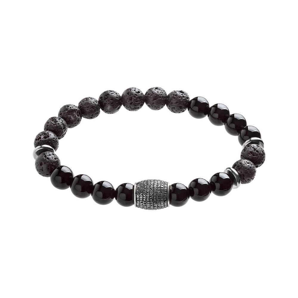 Купить Браслет из оникса "Молитва о семье" с бусиной из серебра (12283)