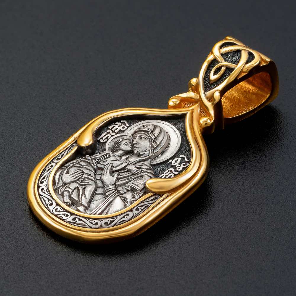 Купить Образ из серебра "Божия Матерь Владимирская" (59315)