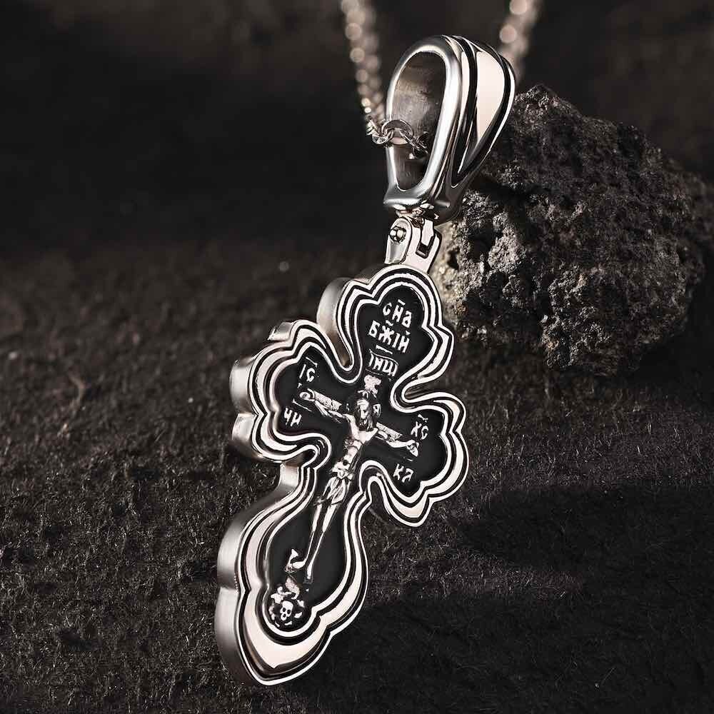 Купить Крест из серебра "Спаси и Сохрани" (42718)