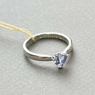 картинка Кольцо из белого золота "Пресвятая Богородица" с танзанитом (31011) 