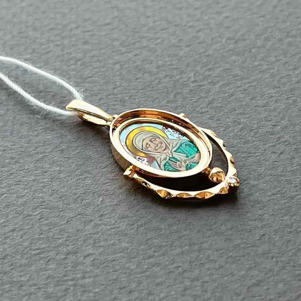 Купить Образ из красного золота "Святая Матрона Московская" с бриллиантом (51054)