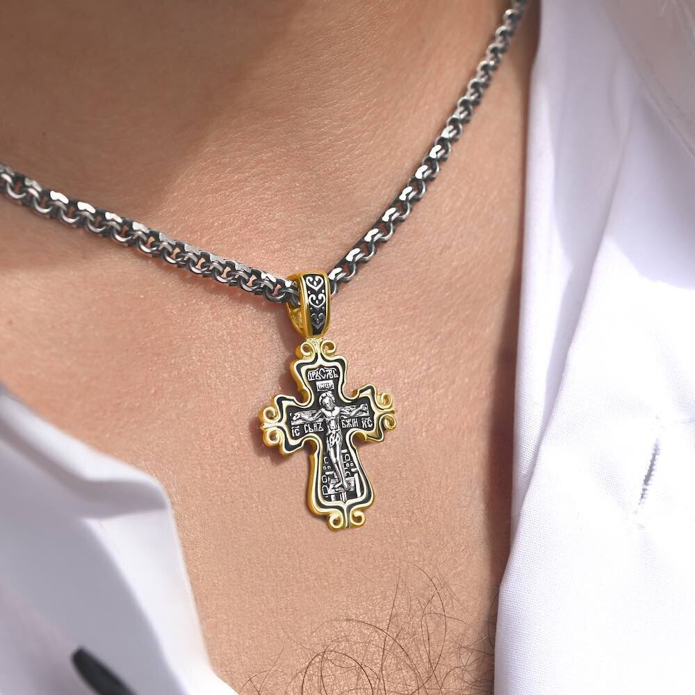 Купить Крест из серебра "Богородица" (42755)