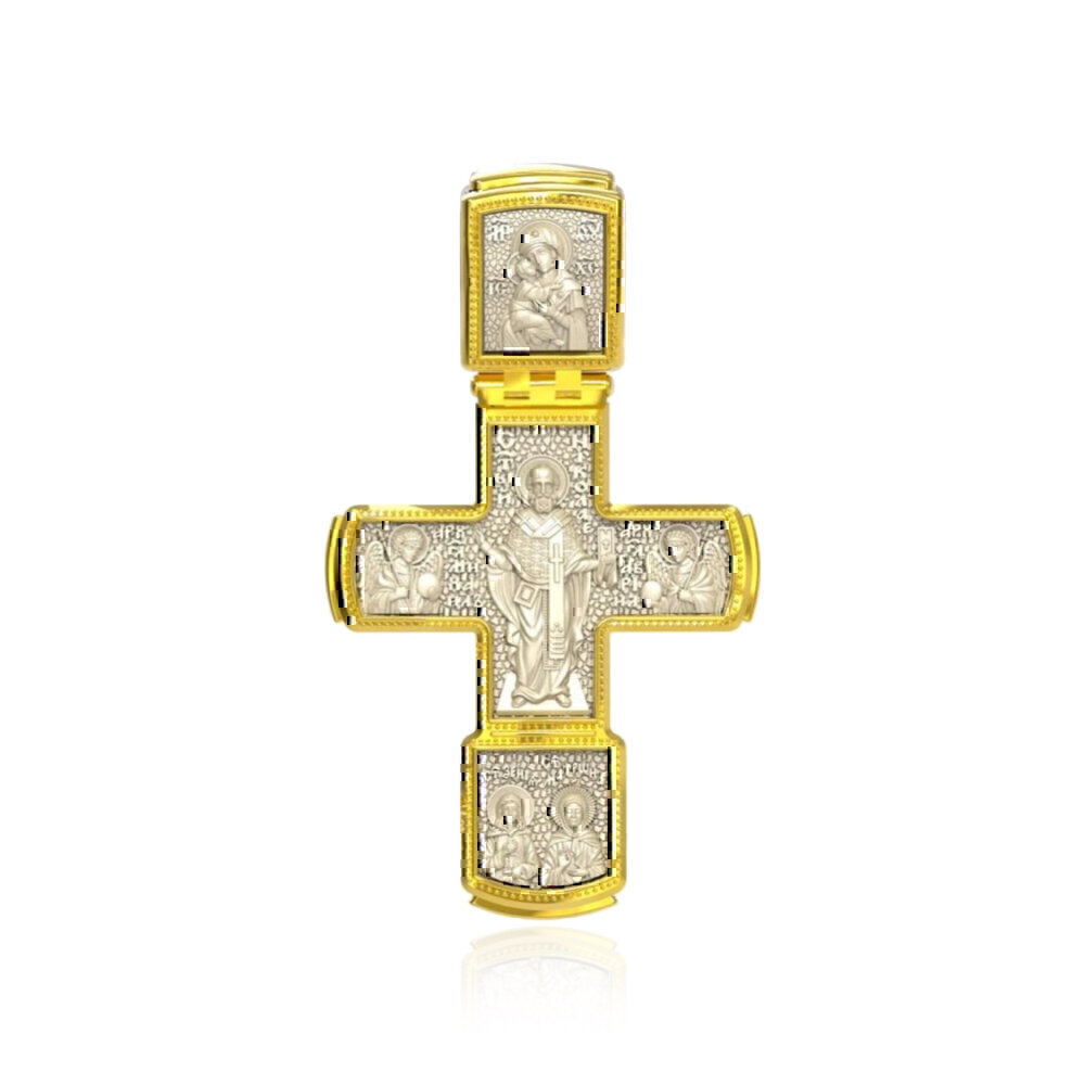 Купить Крест из желтого золота "Распятие Христа" (2252)