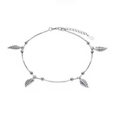 картинка Браслет из серебра "Перо" с подвесками (12203) 