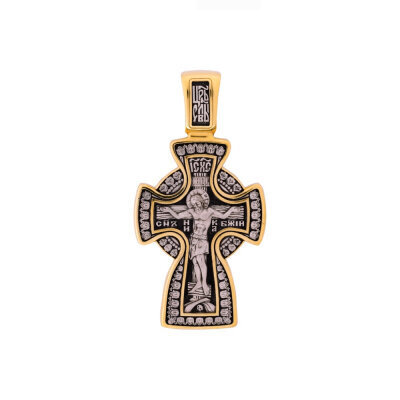 картинка Крест из серебра "Божия Матерь Знамение" (42863) 