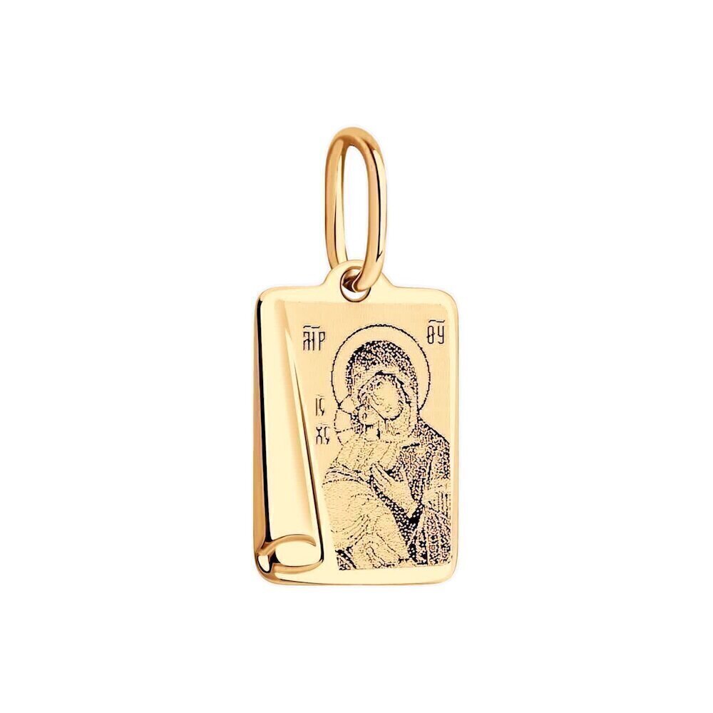 Купить Образ из красного золота "Божия Матерь Владимирская" (51119)