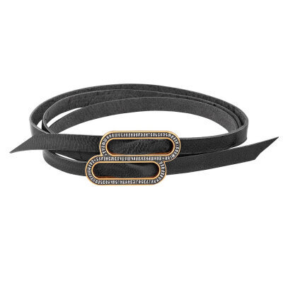 картинка Браслет из кожи и серебра "Молитва Матери" (12342) 