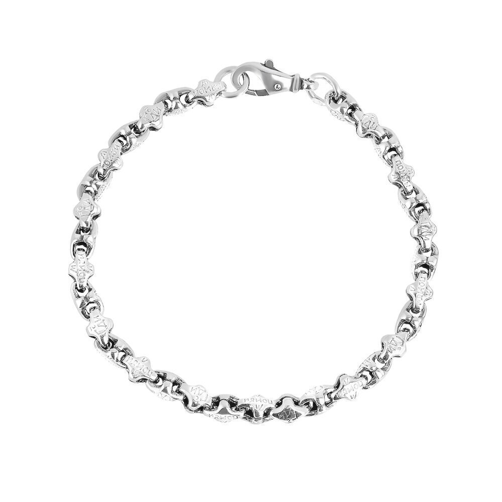 Купить Браслет литой из белого золота "Господи помилуй" (11002)