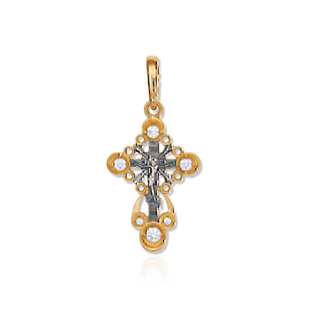 Купить Крест из серебра с фианитами (2708)