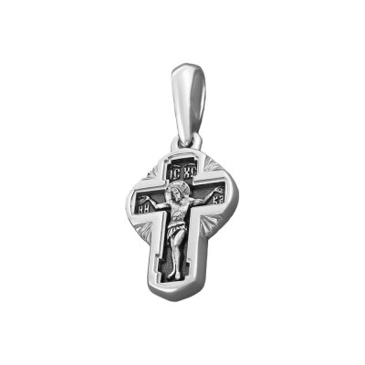 картинка Крест из серебра "Господь Еммануил" (42604) 